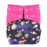 Baby Diaper Cover Charcoal Bamboo AIO Cloth Diapers Sewed Insert Baby Nappies Size Adjustable Reusable Pocket Diaper for Night