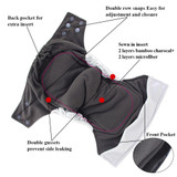 Baby Diaper Cover Charcoal Bamboo AIO Cloth Diapers Sewed Insert Baby Nappies Size Adjustable Reusable Pocket Diaper for Night
