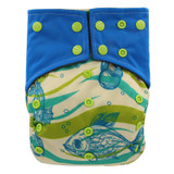 Baby Diaper Cover Charcoal Bamboo AIO Cloth Diapers Sewed Insert Baby Nappies Size Adjustable Reusable Pocket Diaper for Night