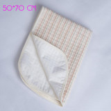 Baby Diaper Changing Mats 4 Layers Natural Colored Cotton Portable Nappy Changing Cover TPU Waterproof Washable Crib Change Pad