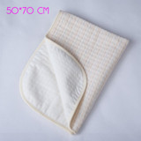 Baby Diaper Changing Mats 4 Layers Natural Colored Cotton Portable Nappy Changing Cover TPU Waterproof Washable Crib Change Pad