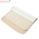Baby Diaper Changing Mats 4 Layers Natural Colored Cotton Portable Nappy Changing Cover TPU Waterproof Washable Crib Change Pad