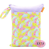 Baby Diaper Bag Printed Double Zippered Wet/Dry Bag Waterproof Wet Cloth Diaper Backpack Waterproof Reusable Land Diapers Bags