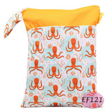 Baby Diaper Bag Printed Double Zippered Wet/Dry Bag Waterproof Wet Cloth Diaper Backpack Waterproof Reusable Land Diapers Bags