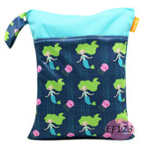 Baby Diaper Bag Printed Double Zippered Wet/Dry Bag Waterproof Wet Cloth Diaper Backpack Waterproof Reusable Land Diapers Bags