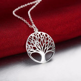 INALIS Fine Jewelry Tree of Life Pendants Necklaces 925 Sterling Silver Necklace Women Men Jewelry Charm Gift For Family Girl