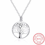 INALIS Fine Jewelry Tree of Life Pendants Necklaces 925 Sterling Silver Necklace Women Men Jewelry Charm Gift For Family Girl