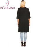 IN'VOLAND Women Cardigan Jacket Plus Size L-4XL Spring Autumn Casual Half Sleeve Solid Sweater Open Front Coat Tops Big Size