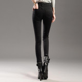 In the spring of new high waisted jeans female trousers black pencil slim slim jeans stretch feet.