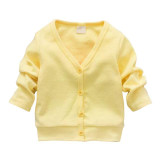In the spring of 2017 new baby boy girl coat collar cardigan sweater V thick boys and Girls Knitted cardigan sweater boy girl ch