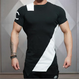 In Summer of 2017 O-neck Stadium Shark Stringer Man Body Engineers Bodybuilding And Fitness Crime Short Sleeve T-shirt Slim-type