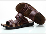 In stock!Men Slippers Fashion Sandals PU Leather Sandals Summer style casual shoe High Quality Sandals For Man free shipping