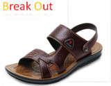 In stock!Men Slippers Fashion Sandals PU Leather Sandals Summer style casual shoe High Quality Sandals For Man free shipping