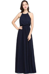 In Stock Robe de Soiree Burgundy Simple Evening Dresses Long 2017 Cheap Chiffon Formal Dress Party Gown Vestido de Festa