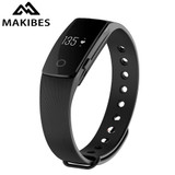 IN STOCK Makibes ID107 Bluetooth Smart Bracelet smart band Heart Rate Monitor Wristband Fitness Tracker for Android iOS