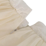 Puff Women Chiffon Tulle Skirt White faldas High waist Midi Knee Length Chiffon Female Tutu Skirts