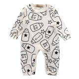 Pudcoco Top Baby Kids Boy Girl Infant Long Sleeve Romper Milk bottle Jumpsuit Cotton Clothes Outfit Set