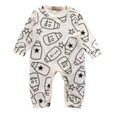 Pudcoco Top Baby Kids Boy Girl Infant Long Sleeve Romper Milk bottle Jumpsuit Cotton Clothes Outfit Set