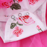 Pudcoco Princess Girl Dress Newborn Baby Girls Floral Dress Infant Baby Girls Tulle Dress Rose Red Long Sleeve Bowknot Clothes