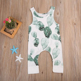 Pudcoco Newborn Infant Baby Girl Boy Cactus Romper Babygrow Sleeveless Summer Clothes Jumpsuit Playsuits
