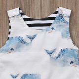 Pudcoco Cute Baby Casual Rompers Newborn Baby Boys Girls Sleeveless Romper Jumpsuit Clothes Outfits Set