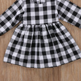 Pudcoco Casual Newborn Girl Princess Dress Kids Plaid Baby Party Wedding Pageant Formal Tutu Dresses Cotton 0-24M