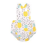 Pudcoco Baby Girl Clothes Baby Girl Cute Pineapple Print Romper Summer Cotton Jumpsuit Outfit Playsuit Baby Girl clothing