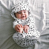 Pudcoco Baby Clothing Sets 2016 Autumn Newborn Baby Boys Girls Dot Cute Hooded Tops+ Pants Legging Outfits Set 2pcs Clothes