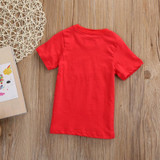 Pudcoco Baby Boys Girls Clothes 1 piece Cartoon Character Cotton Blend Red Baby Boys Girls T-shirt