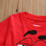Pudcoco Baby Boys Girls Clothes 1 piece Cartoon Character Cotton Blend Red Baby Boys Girls T-shirt