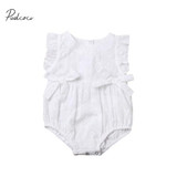 pudcoco 2017 new sleeveless o-neck pullover fashion Top Newborn Baby Girls Hollow Out Romper Jumpsuit Summer Infant 0-24M