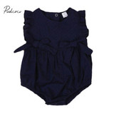 pudcoco 2017 new sleeveless o-neck pullover fashion Top Newborn Baby Girls Hollow Out Romper Jumpsuit Summer Infant 0-24M