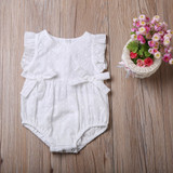 pudcoco 2017 new sleeveless o-neck pullover fashion Top Newborn Baby Girls Hollow Out Romper Jumpsuit Summer Infant 0-24M
