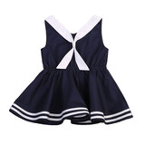Pudcoco 2017 Baby Kids Girl Dress Summer New Sailor suit Baby Girl Princess Party Dress Toddler Girl Clothing
