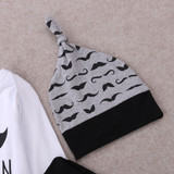 Baby Boy Clothes Little Man Romper Long Pants Legging Playsuit Outfit Set 3pcs Newborn Infant Baby Boys Tops Letter