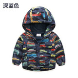 Baby Boy Clothes 2017 Cartoon Car Boys Jacket Hooded Zipper Long Sleeve Autumn Jacket Coat Kids Clothes B0013