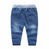 Baby Boy Cartoon Soldier Pants Boys Long Casual Trousers Children Washed Denim Jeans Children Clothing Girls Pattern Trousers