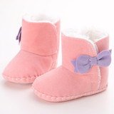 Baby Booties Baby Boots First Walkers Female Baby Soft Bottom Non-slip Shoes Plus Velvet Winter Boots Shoes 0-1 Years WMC903LL