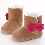 Baby Booties Baby Boots First Walkers Female Baby Soft Bottom Non-slip Shoes Plus Velvet Winter Boots Shoes 0-1 Years WMC903LL