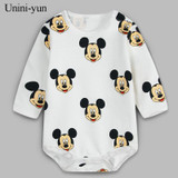 Baby Bodysuits Long-Sleeved Cotton Baby clothing Baby Clothes Cartoon Print Babys Girls Bodysuit Newborn Clothes for infant girl