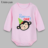 Baby Bodysuits Long-Sleeved Cotton Baby clothing Baby Clothes Cartoon Print Babys Girls Bodysuit Newborn Clothes for infant girl