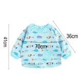 Baby Bibs Cartoon Waterproof Long Sleeve Baby Apron Saliva Towels Infant Cotton Burping Cloth for Children's Feeding Accessories