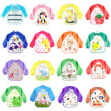 Baby Bibs Burp Children Cartoon Drawing Eating Feeding cloths Waterproof Long Sleeve Infant Newborn Bib Apron