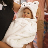 Baby Bath Towel Lovely Animal Flannel Cartoon Kid's Hooded Bath Towels Soft children's towel Animal Shape Hooded Bath Towel