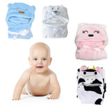 Baby Bath Towel Lovely Animal Flannel Cartoon Kid's Hooded Bath Towels Soft children's towel Animal Shape Hooded Bath Towel