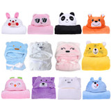 Baby Bath Towel Lovely Animal Flannel Cartoon Kid's Hooded Bath Towels Soft children's towel Animal Shape Hooded Bath Towel