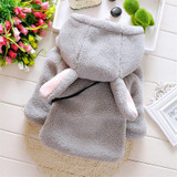 Baby Autumn Winter Waistcoat Children's Rabbit ears Fur Girls Artificial fur Coat Kids Faux Fur Fabric Clothes Fur coat boy girl