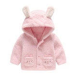 Baby Autumn Winter Cotton Padded Coat Children Hooded Cartoon Bear Warm Jacket Kids Boys Girls Cute Outerwear with Pocket