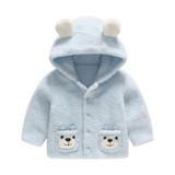Baby Autumn Winter Cotton Padded Coat Children Hooded Cartoon Bear Warm Jacket Kids Boys Girls Cute Outerwear with Pocket