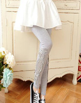 Babbytoro XS- 7XL leggings Women cotton lace decoration leggings 2017 leggins plus size long leggings plus size leg pants